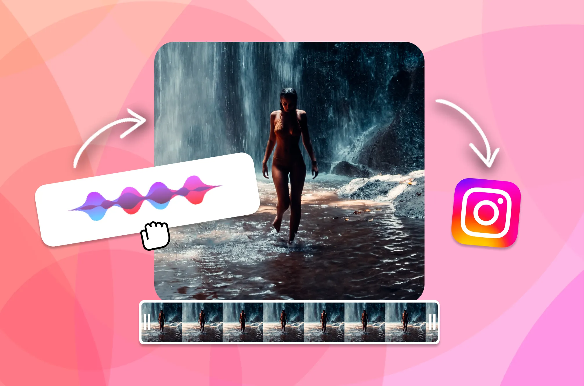 Illustration of adding a sound to instagram